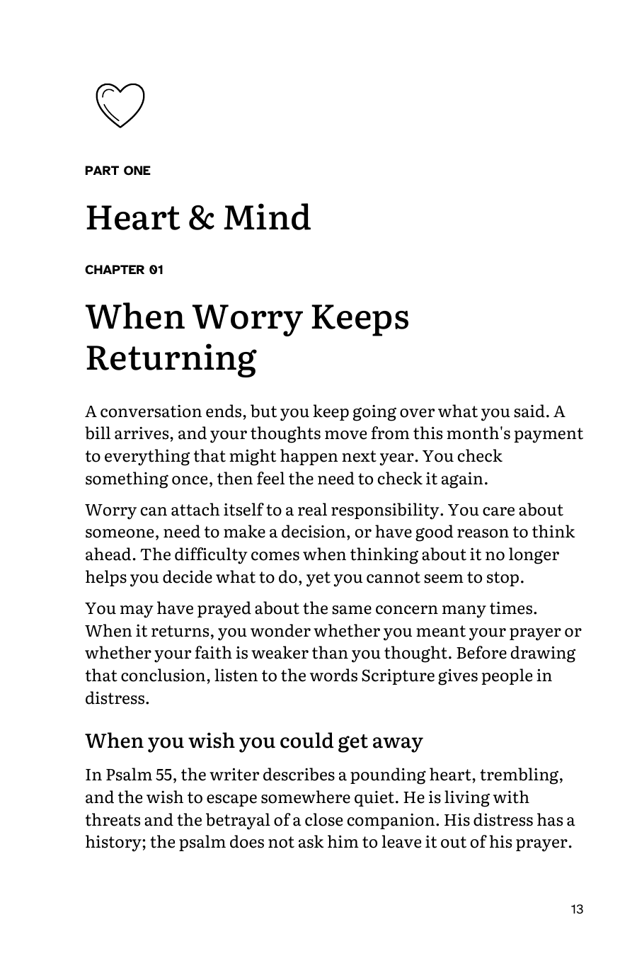 Sample page 13: Heart and Mind, When Worry Keeps Returning